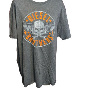 Discovery Diesel Brothers Go Hard Go Diesel Skull T-Shirt 2XL